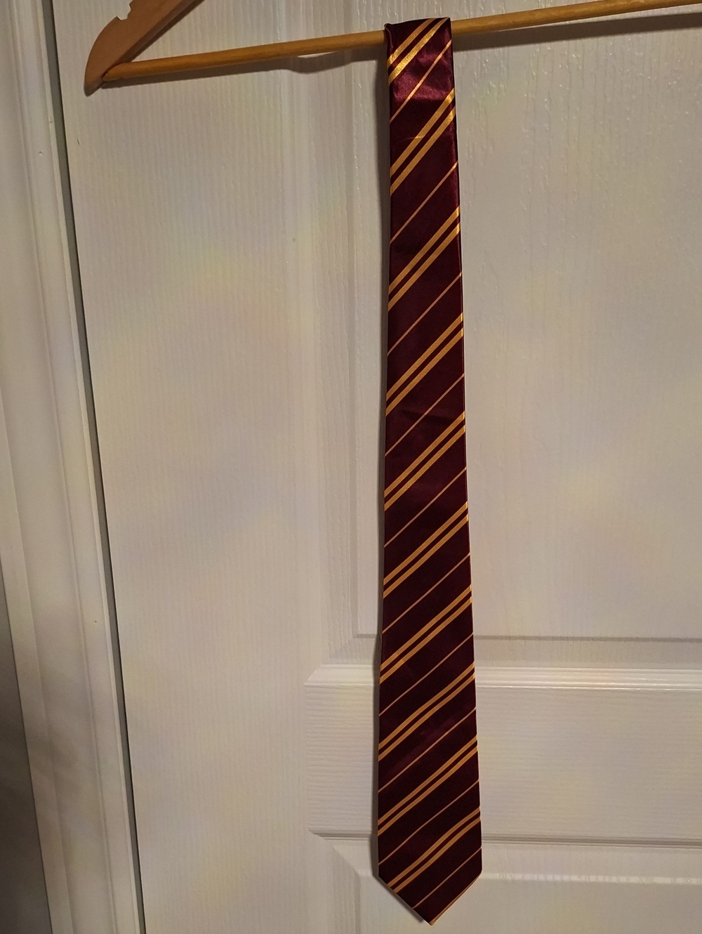 Warner Bros. Harry Potter Hogwarts Maroon and Gold Diagonal Stripe Tie